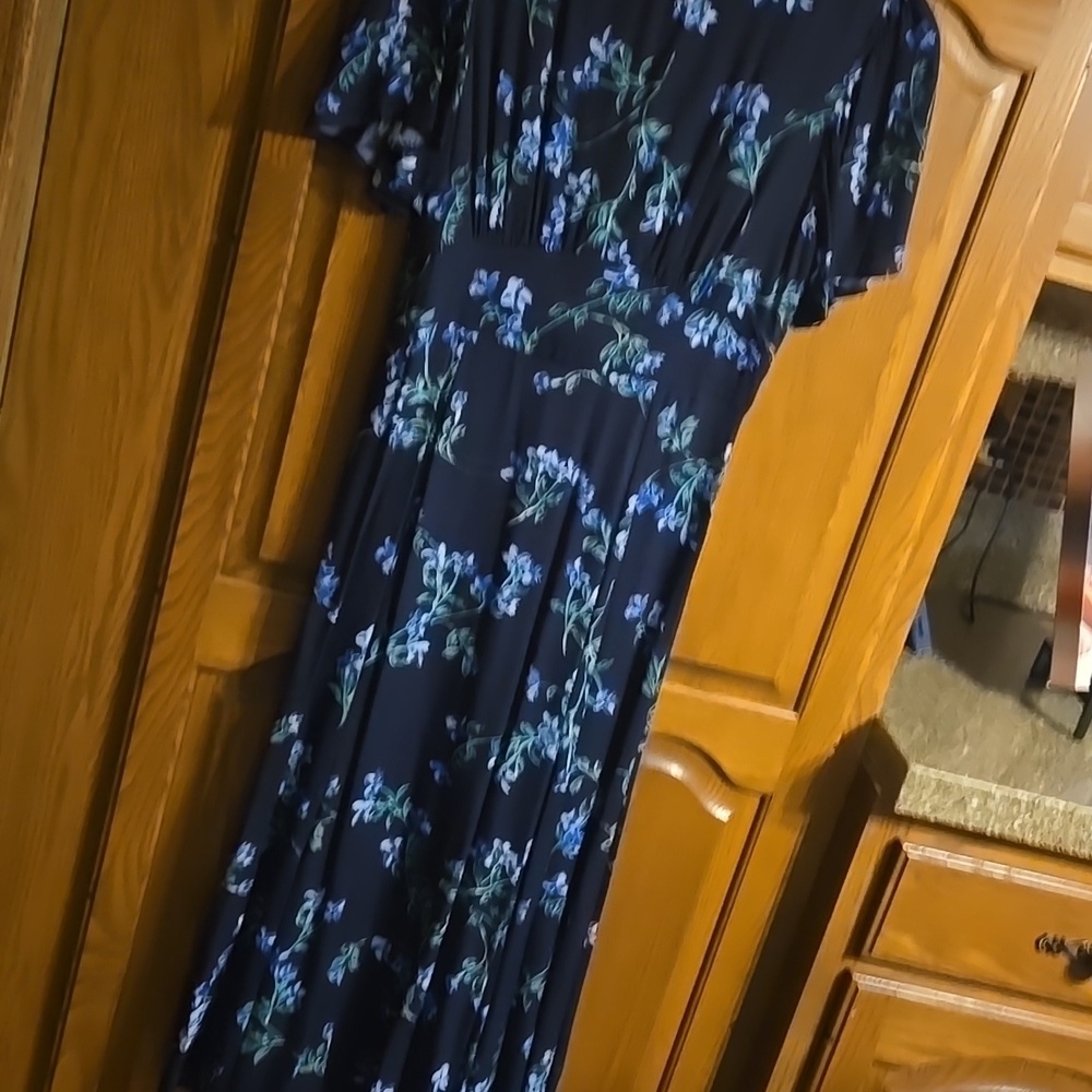 Floral Blue Dress. From Dress Forum NWT